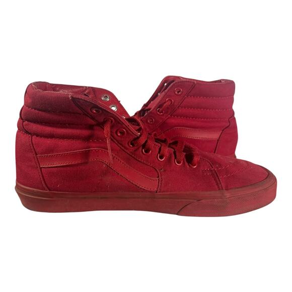 Vans Men’s Sk8-Hi 721500 Size 10.5 Red High Top Lace Up Skateboarding Sneakers main image 4